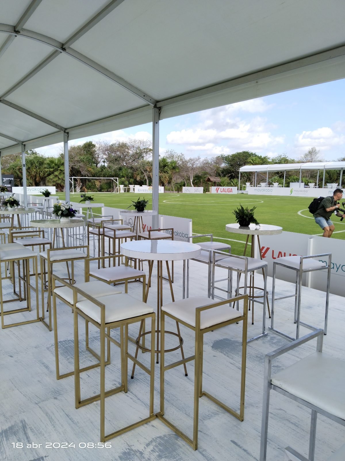 LaLiga activation tent overlooking the pitch, Mayakoba