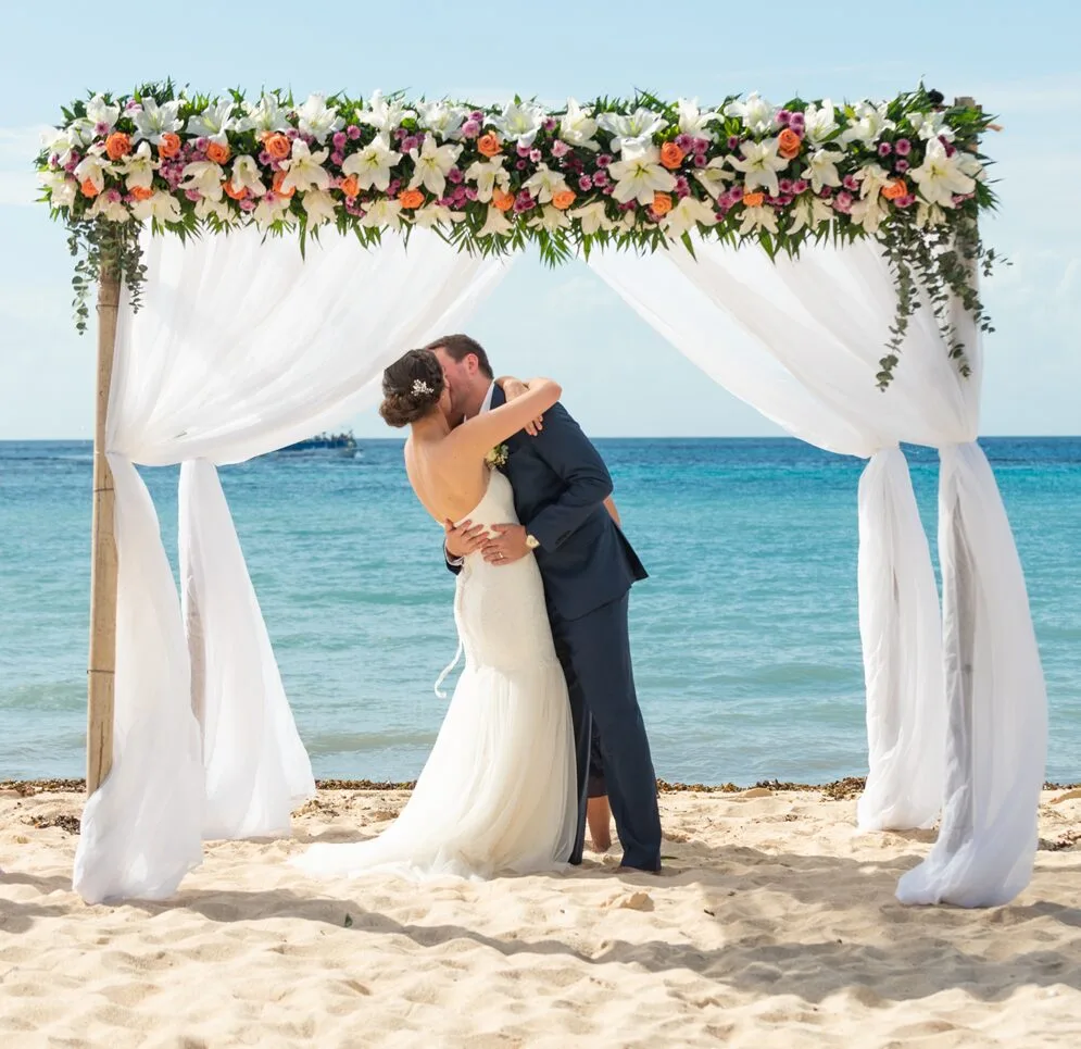Cozumel island beach wedding ceremony