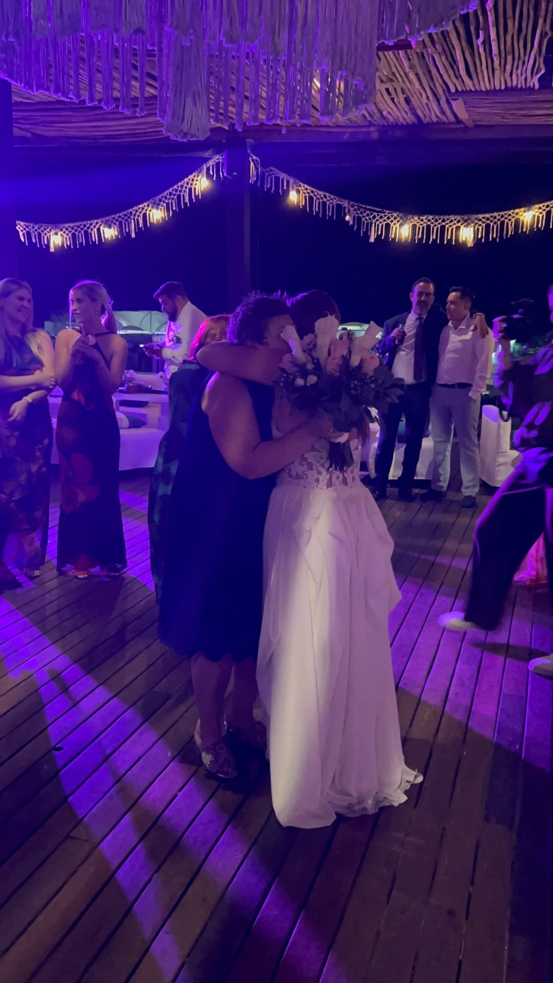 Bride holding her bouquet