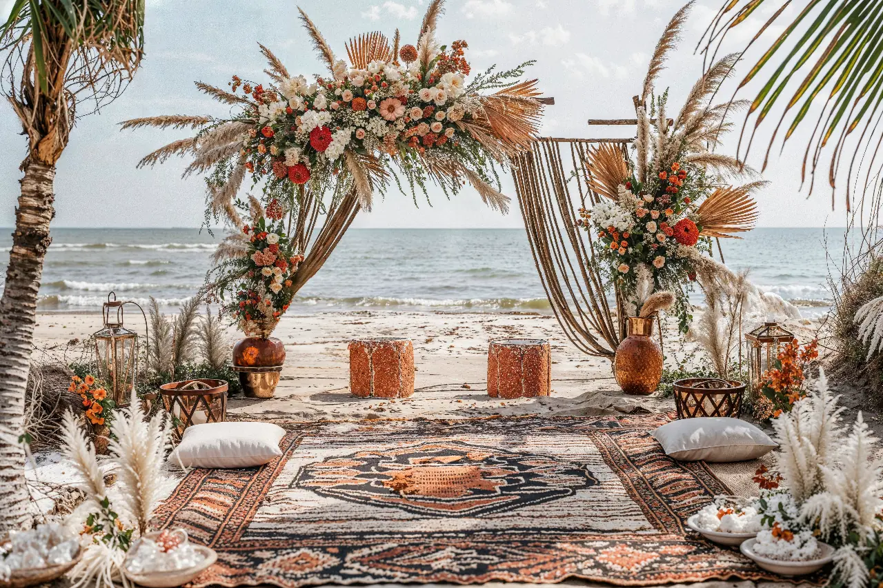 Jungle wedding ceremony concept